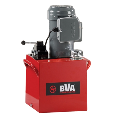 BVA Hydraulics Electric Pumps with Locking Manual Valve for Double Acting Cylinders PE40M4L02A