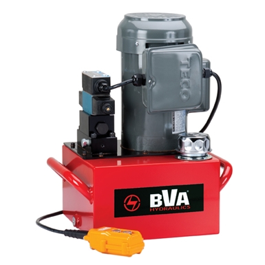 BVA Hydraulics Electric Pumps with Locking Solenoid Valve for Single Acting Cylinders PE50S3L10A